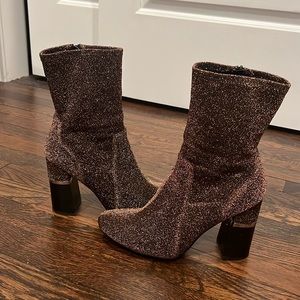 Design Lab metallic booties